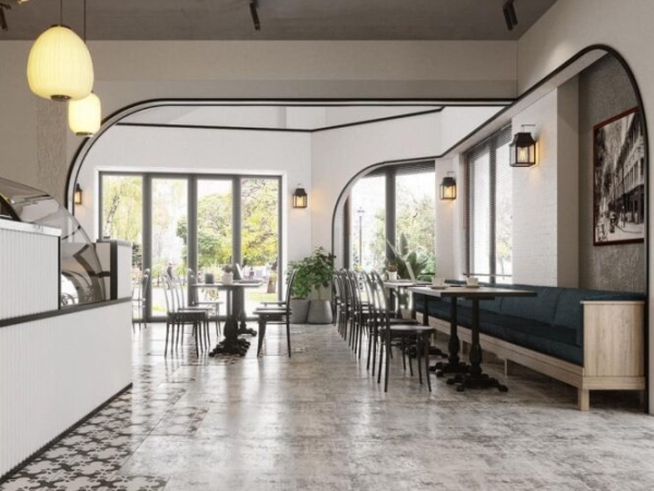 Thiết kế thi công nội thất nhà hàng cafe