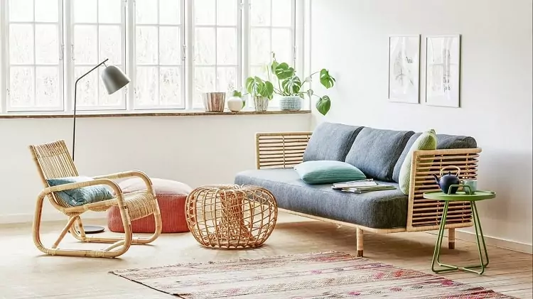 TheANT Interior Design Vật liệu tự nhiên mây tre đan trong thiết kế nội thất
