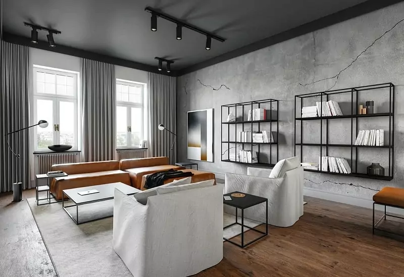 TheANT Interior Design Sàn gỗ là điểm nhấn tạo biến tấu đa dạng hơn trong phong cách thiết kế industrial
