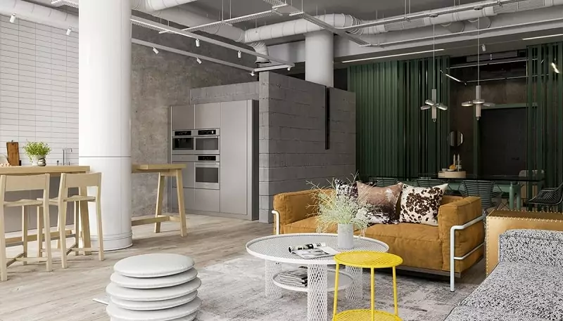 TheANT Interior Design Phong cách nội thất công nghiệp