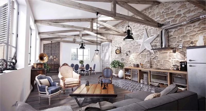 TheANT Interior Design Đặc trưng của phong cách thiết kế nội thất Rustic